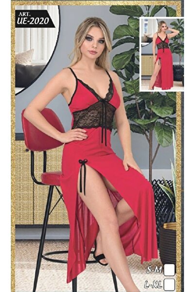 SİERNA Μαύρο νυχτικό με μακρύ λουράκι αλυσίδας