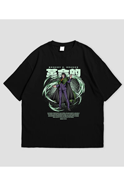 SVART WEAR One Piece Monkey D. Dragon cu imprimeu supradimensionat Unisex tricou