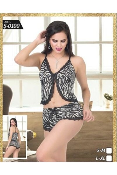 PİERLES Costum fantezie cu model zebră cu pantaloni scurți