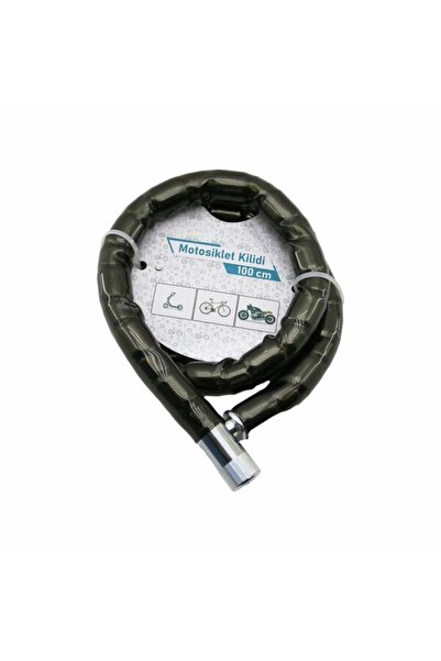 Brentino قفل دراجة نارية 22 مم × 100 سم قفل حلزوني فولاذي للدراجات النارية وا...