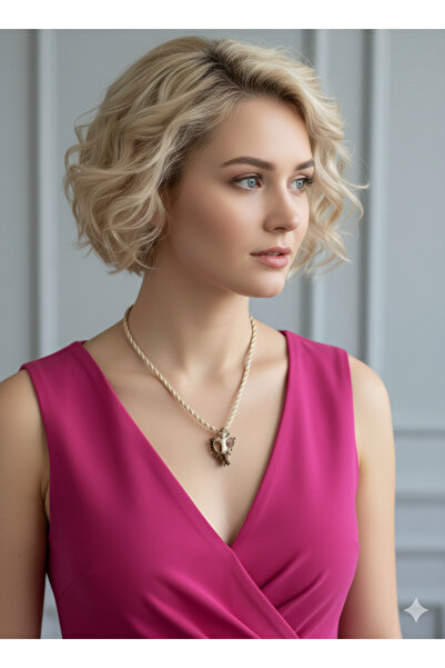 İki Cadı Tasarım Stringed Seashell Design Necklace