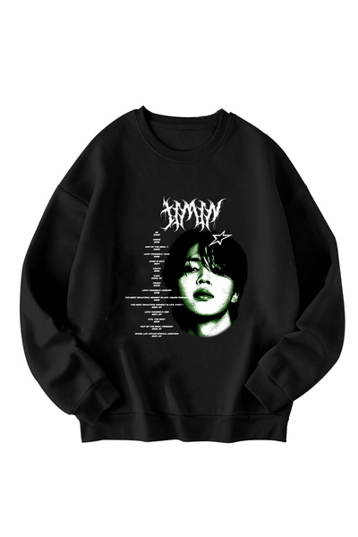 SVART WEAR Jimin cu imprimeu supradimensionat Hanorac unisex tricou
