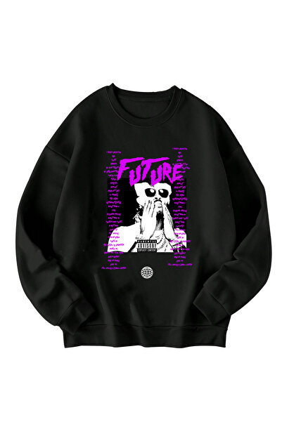 SVART WEAR Μελλοντικό φούτερ με τύπωμα oversized Unisex