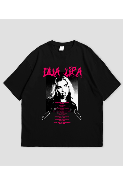 SVART WEAR Dua Lipa Štampano Oversize kroj Unisex T-shirt