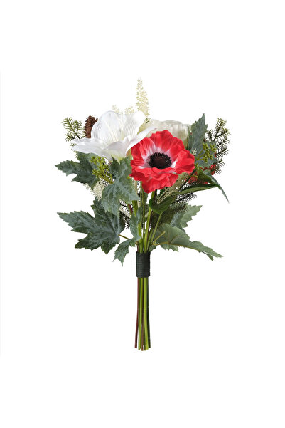 IKEA Vinterfint Artificial Bouquet, Red-White, 38 Cm, Indoor-Outdoor