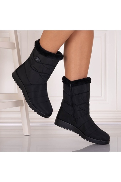 Botinelli Women's Black Fur-lined Boots from Asilya, 39