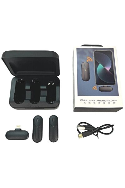 Generic Wireless Lavalier Microphone for Android with Charging Case for Video Recording Vlogging, YouTube