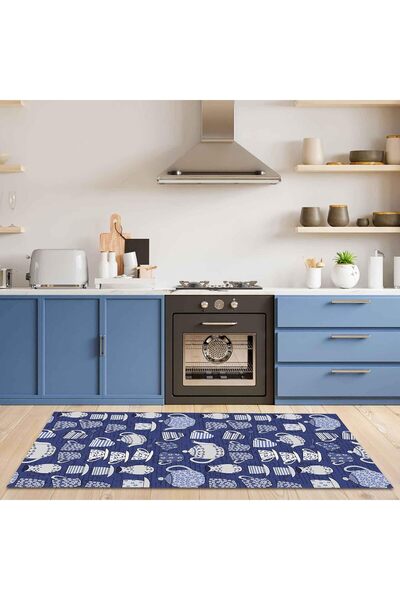 Genel Markalar Latte Dizayn Beean Desenli Pamuk Tabanlı Yıkanabilen Kaydırmaz...