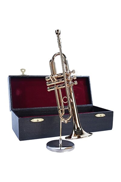 rennes RGV-G12YN Trompet Tasarımlı Metal a Süsü Hediyelik Eşya Biblo 20x8cm