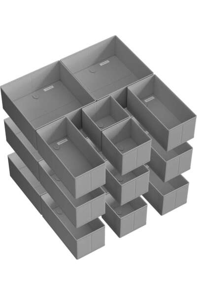 SONGMICS Drawer Organizers, Set of 18 Foldable Fabric Storage Boxes for Socks...