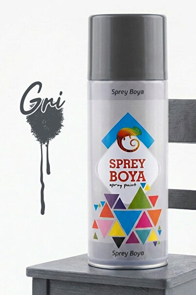 Badem10 Normal Gri Sprey Boya 400 ml Metal Ahşap Beton Yüzeylere Uygun Hobi D...