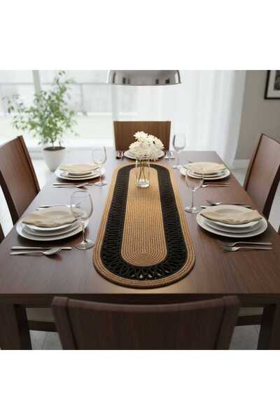 Comfort Craft Runner din paie/jută 33x100 cm - Runner lavabil cu textura natu...