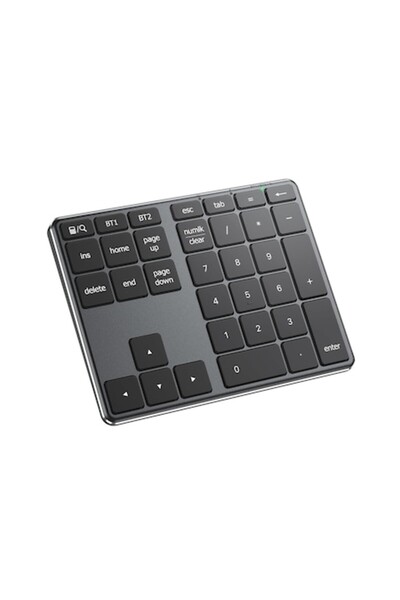 iClever Numeric Keyboard IC-KP10, Wireless, Aluminum, Rechargeable USB-C, 34 Keys