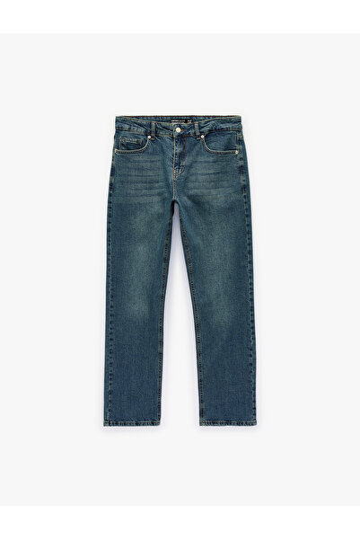 Koton Regular Leg Cotton Straight Fit Jeans - Mark Jean