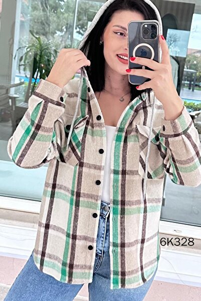 İnce Topuk Hooded Lumberjack Shirt 6K328