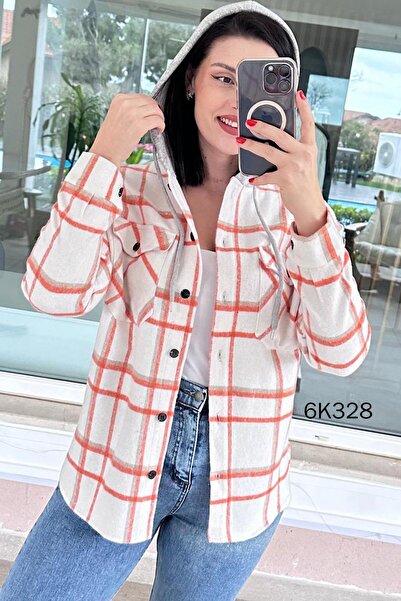 İnce Topuk Hooded Lumberjack Shirt 6K328