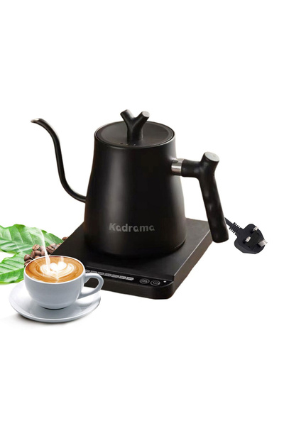 KADRAMA غلاية كهربائية ذات عنق معقوف سعة 1 لتر، غليان فائق السرعة، تقنية V60 ...