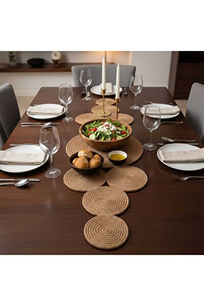 Comfort Craft Runner decorativ elegant din paie 33x100 cm - Runner din iută cu textura naturală lavabilă - Boemia - Nordic