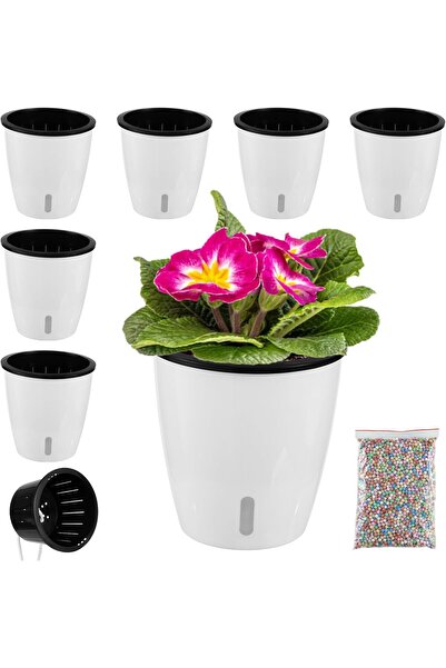 Planterhoma 6-Pack 5-inch Self-Watering Indoor Plant Pots with Water Indicato...