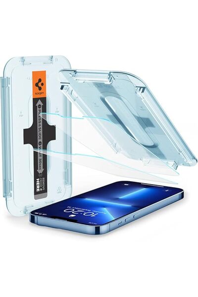 Spigen واقي شاشة GLAStR EZ FIT [عبوة من قطعتين] لهاتف iPhone 13 Pro Max و iPh...