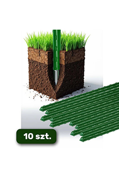 Plonos Tijă de susținere a plantelor 150cm, Plonos, set de 10 bucăți, oțel in...