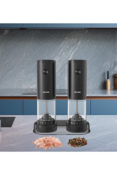 Hepta Collection Neutron NTL-PG-33D Pilli Tuz t Öğütücü Değirmen İkili Set