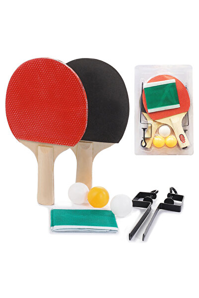 iTin Set Antrenament Tenis de Masa – 2 Palete Ping Pong, 3 Mingi, Fileu Regla...