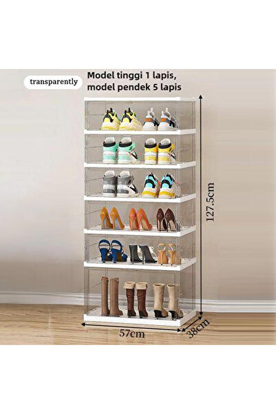 Generic Six-layer folding shoe box - recommended for shoe storage, home storage cabinet