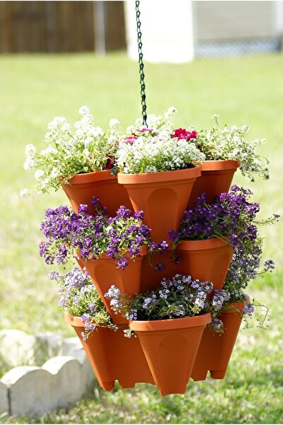 Generic Mr. Stacky 5-Tier Strawberry Planter - Multi-Color Plastic