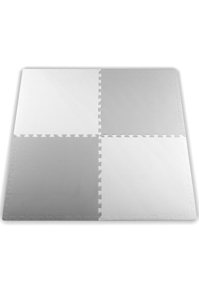 Ricokids Large foam puzzle mat 60x60cm, 4 pcs., white and gray