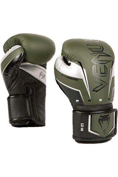 Venum Premium Training Gloves for Boxing and MMA, Khaki/Silver, 16OZ