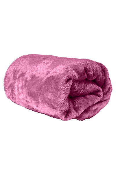Generic Hotel Linen Club Flannel Wool Blanket - 260 g/m², Super Soft Couch Throw, 150×200 cm, Pink