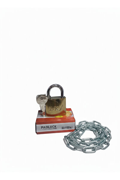 ASMA KİLİT KISA KANCALI SARI 32 MM 3 ANAHTARLI