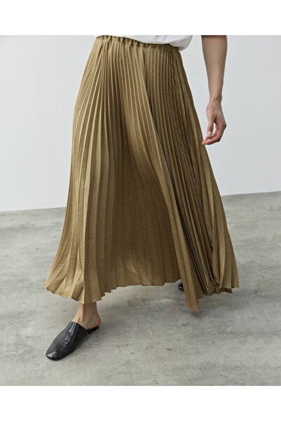 Aybikestil Krinkıl Çok Pilisoley Etek Gold