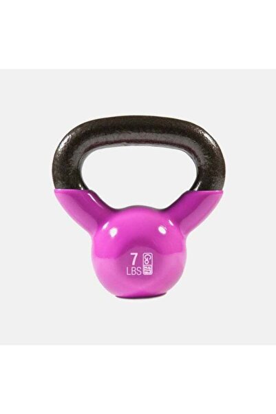 Generic GoFitness Premium Vinyl-Coated Kettlebell – 7 lb Magenta – Strength, Core & Balance Training
