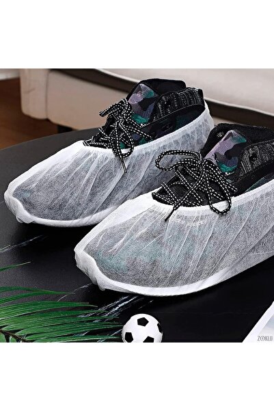 Yuwell YU WELL Non-Woven Non-Slip Waterproof Stretchable Shoe Covers Booties (White)