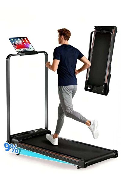 Sandinrayli Walking Pad Treadmill 9% Incline, Folding, 12 km/h, LED Display