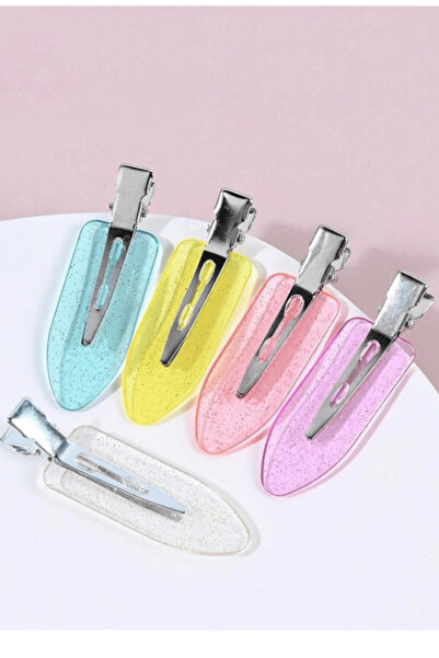Design 4N 5'li İz Yapmayan Renkli Makyaj ve Cilt Bakımı Klips Toka Seti