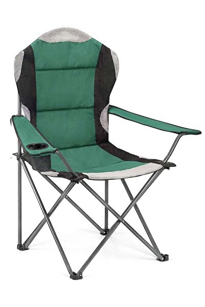GO2CAMPS Foldable Camping Chair with Cup Holder - Green
