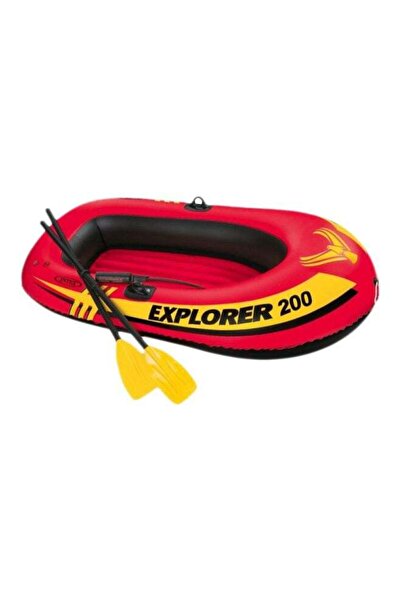 Intex Explorer 200 Inflatable Boat Set – 2-Person PVC Raft With Oars And Pump 1.85m x 94cm x 41cm