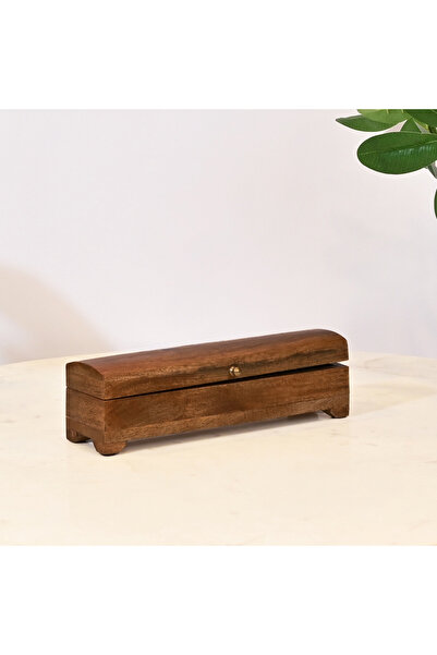 Crafted by Lifestyle صندوق تخزين مستطيل من الخشب الداكن