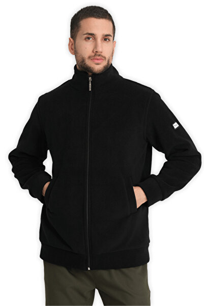 LAME Uniform Erkek Polar Ceket - Siyah Tüylenme Yapmayan Soğuk Geçirmez 2 Cepli