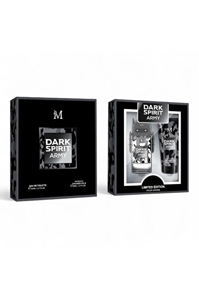 MONTAGE BRENDS Set cadou parfum si gel de dus barbati, DARK SPIRIT ARMY