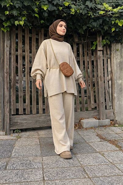 KNİTİCAL TEKSTİL Basic Balonkol Triko Takım