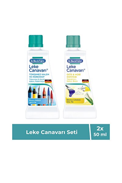 Dr.Beckmann Tükenmez Kalem, Keçeli Kalem ve Yapıştırıcı Lekesi Çözücü Temizlik Seti 2×50 ml