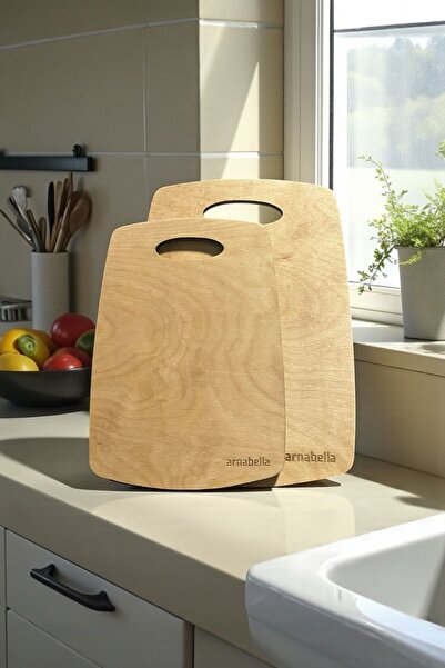 ArnaBella مجموعة ألواح تقطيع خشبية من همارات مكونة من قطعتين، لوح مطبخ للتقديم