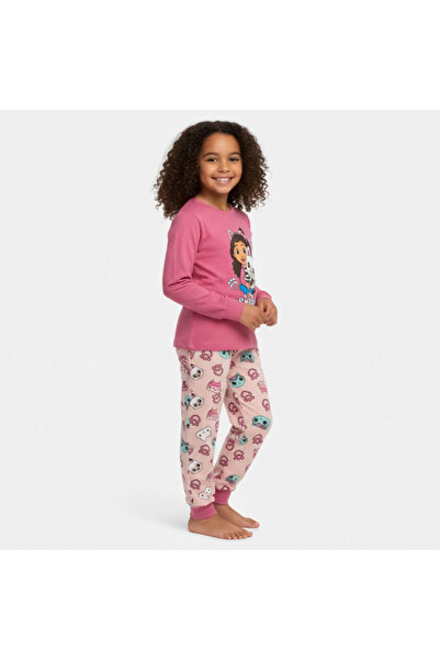 Gabby's Dollhouse Girls' cotton pajamas, 2 pieces, long sleeves Hey Gabby