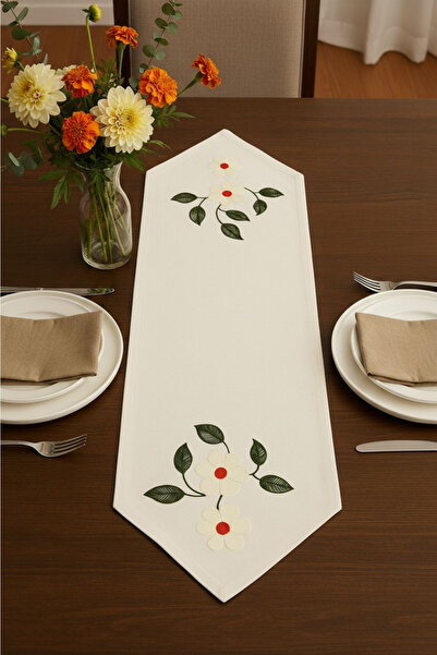 Teksev مفرش طاولة من الكتان من سكاي، مطرز بشكل مثلث، قابل للغسل، مناسب للمطبخ...