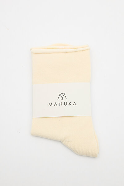 Manuka Non-Elastic Socks Beige