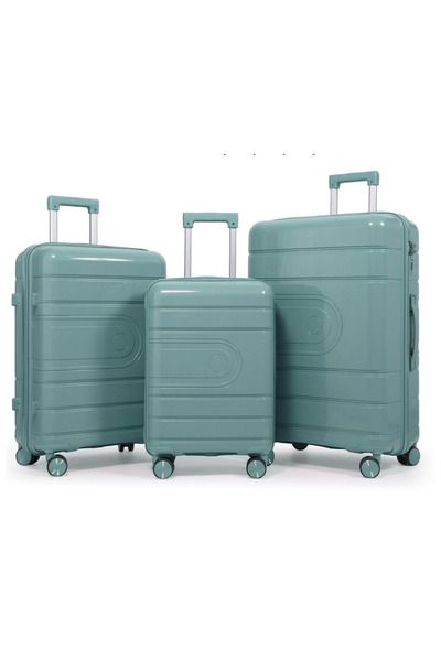 Generic 3-Piece PP Hard Shell Luggage Set | Lightweight Durable Suitcase with 360° Wheels for Travel